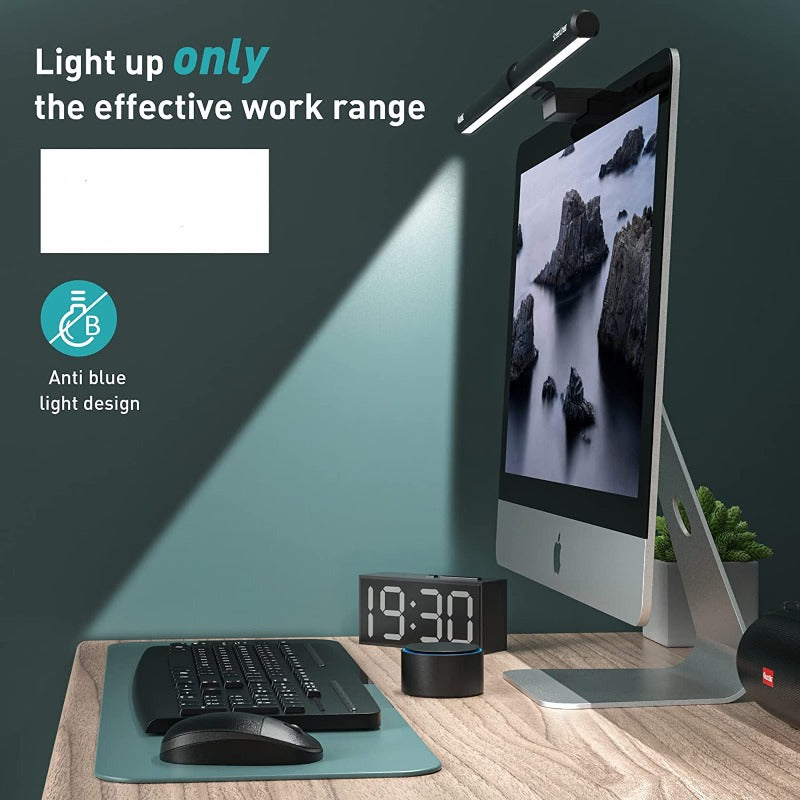 Monitor Light Bar With Remote Control, Eye-Care Technology Computer Monitor Lamp Dimmable Screen Light Bar With Auto-Dimming, No Screen Glare Home Office Desk Lamp For Curved/Flat Monitors