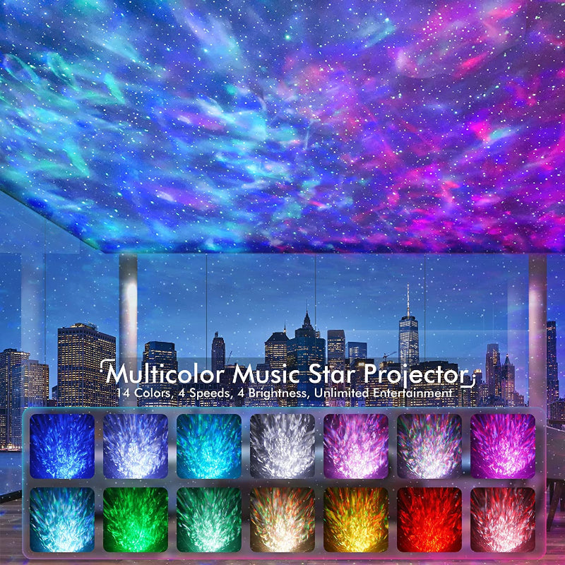 Star Projector, Galaxy Projector for Bedroom, Remote Control & White Noise Bluetooth Speaker