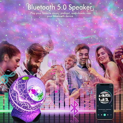 Star Projector, Galaxy Projector for Bedroom, Remote Control & White Noise Bluetooth Speaker