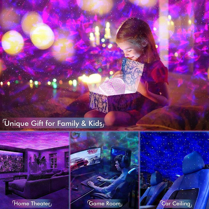 Star Projector, Galaxy Projector for Bedroom, Remote Control & White Noise Bluetooth Speaker