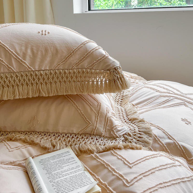 Boho Tassel Cotton Bedding Set