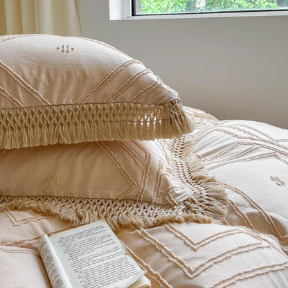 Boho Tassel Cotton Bedding Set