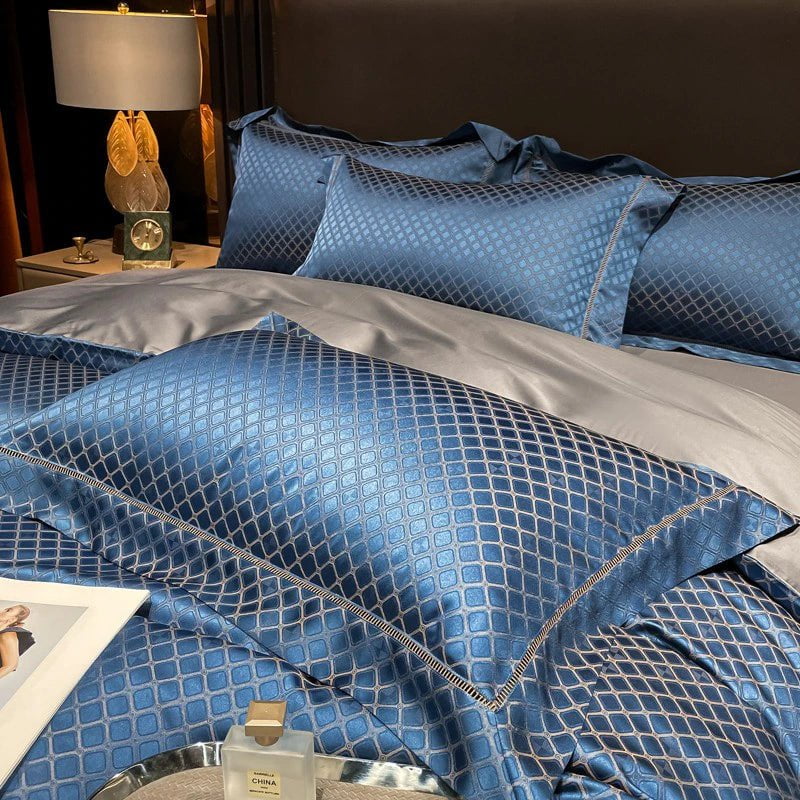 Royale Diamond Duvet Cover Set (Egyptian Cotton)