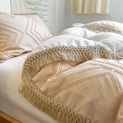 Boho Tassel Cotton Bedding Set