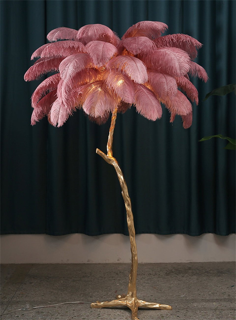 Ostrich Feather Floor Lamp