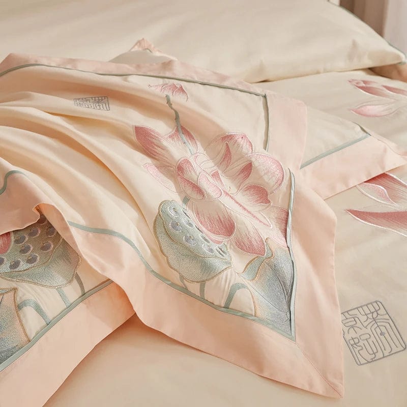 Lotus Pink Duvet Cover Set (Egyptian Cotton)