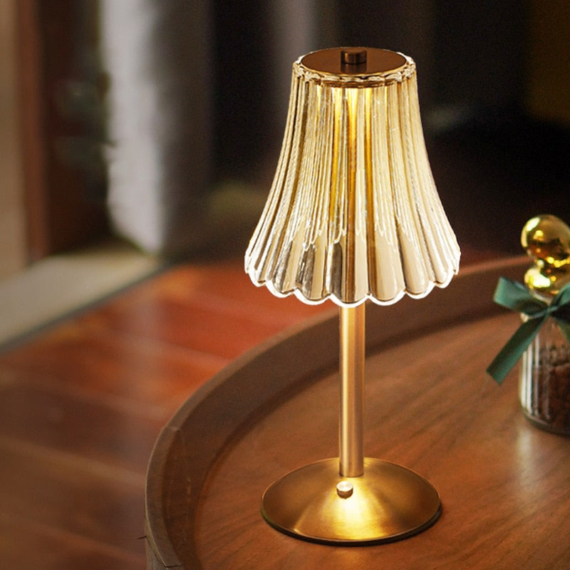 Golden Crystal Table Lamp