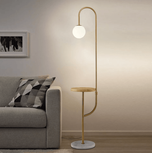 Hyde Floor Lamp with Side Table & Wireless Phone Charging