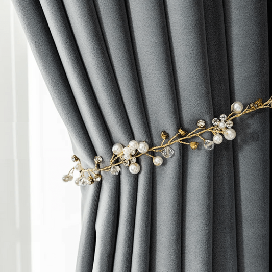 Dusk Drizzle Velvet Blackout Drapes