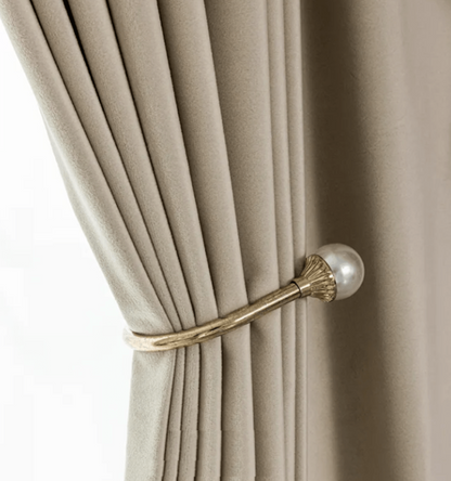 Ivory Clouds Velvet Blackout Drapes