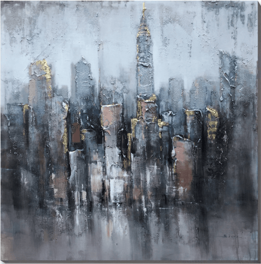 Barren Building Oil Painting (100x100cm)