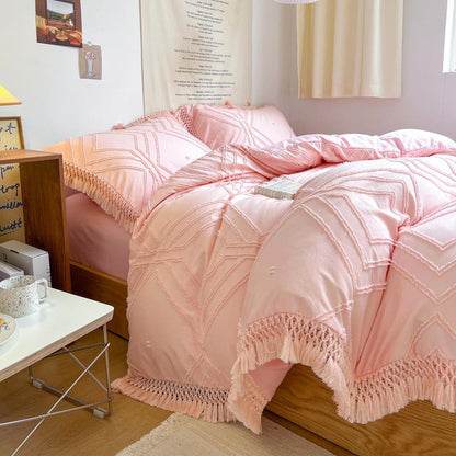 Boho Tassel Cotton Bedding Set