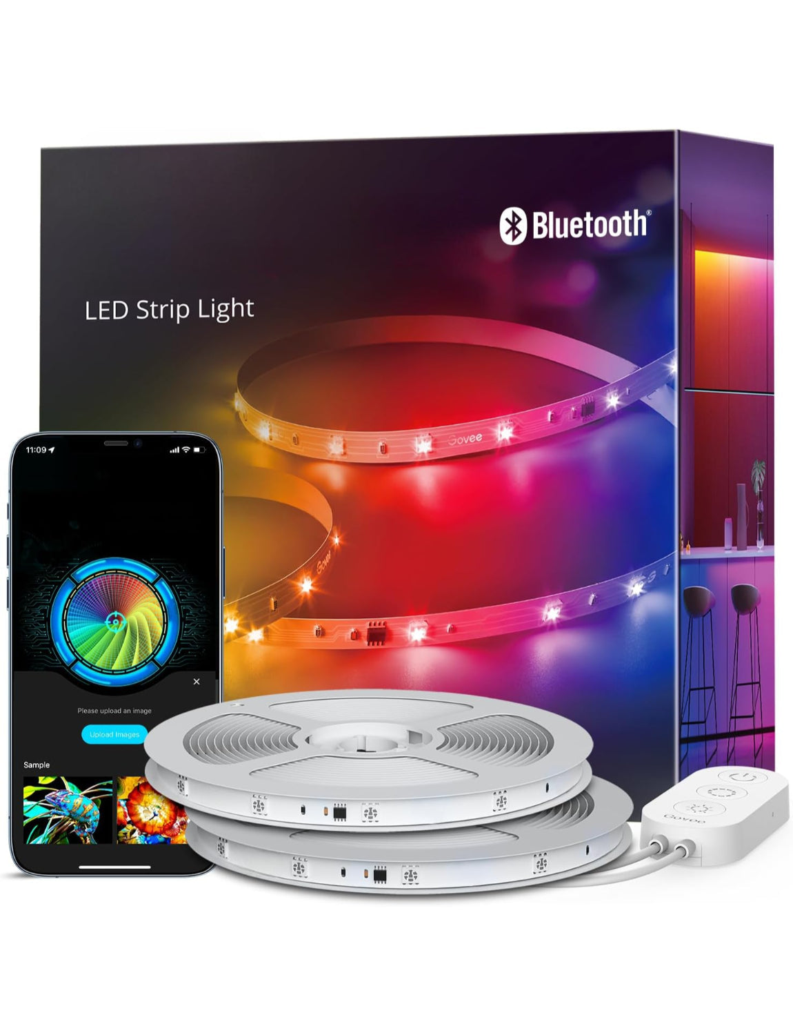 Smart LED Strip Lights With Bluetooth App Control And Music Sync