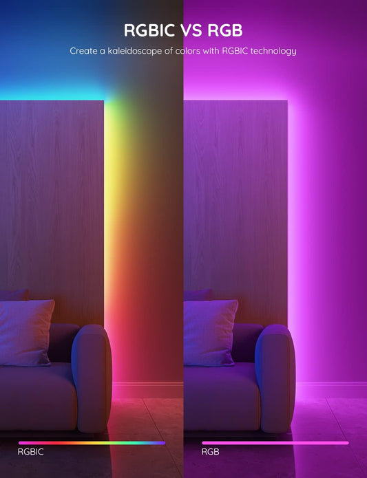Smart LED Strip Lights With Bluetooth App Control And Music Sync