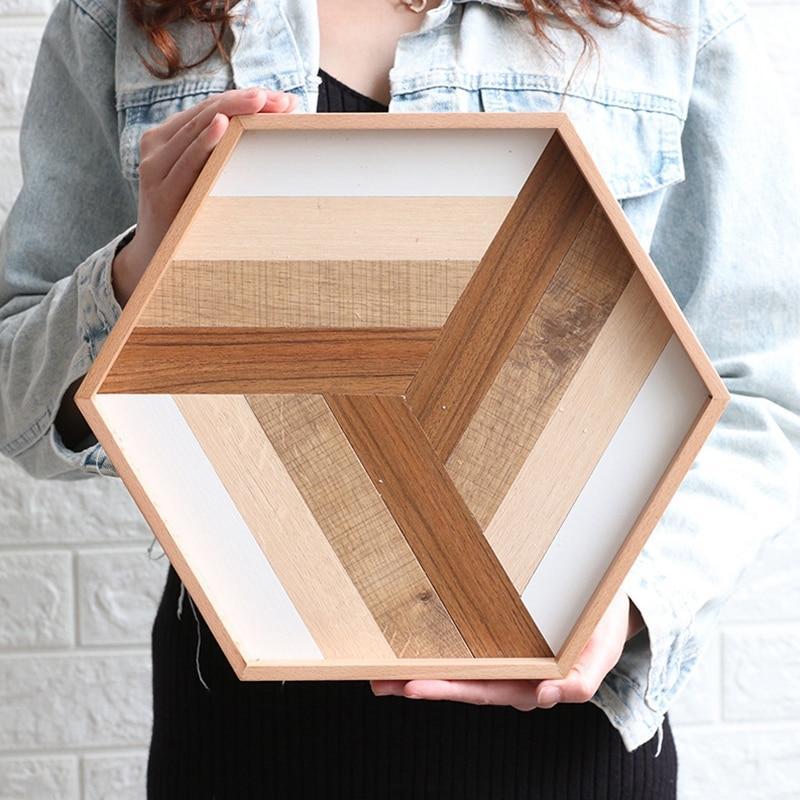 Geometry Splice Wooden Serving Tray