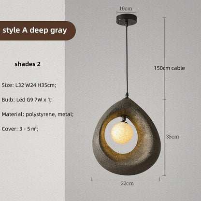 Circular Wabi Sabi Pendant Light