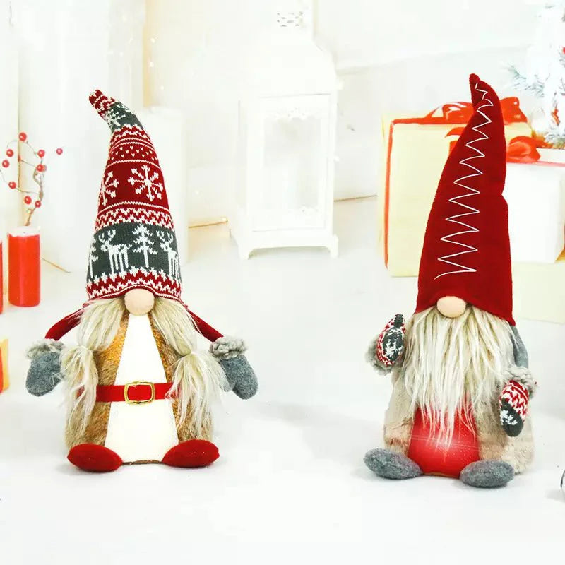 Christmas Lighted Sitting Gnome (Set of 2)