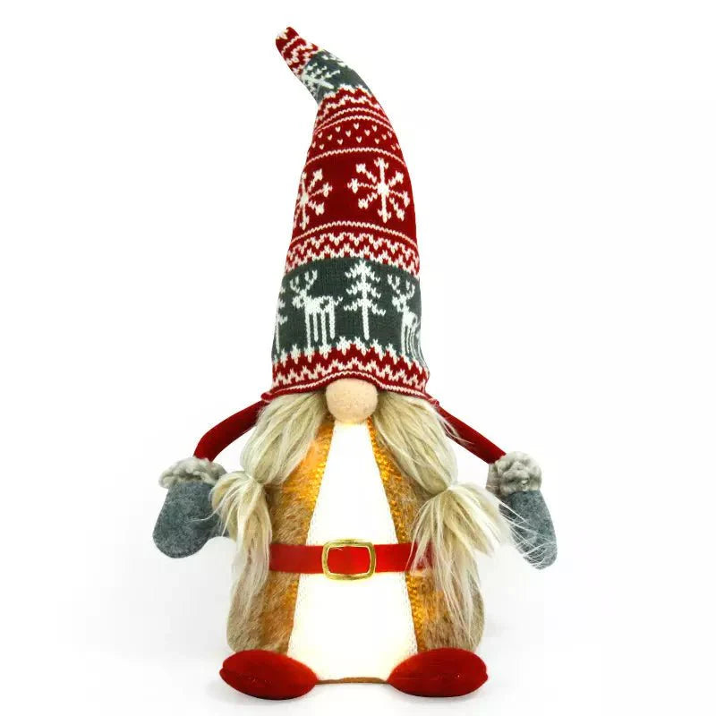 Christmas Lighted Sitting Gnome (Set of 2)