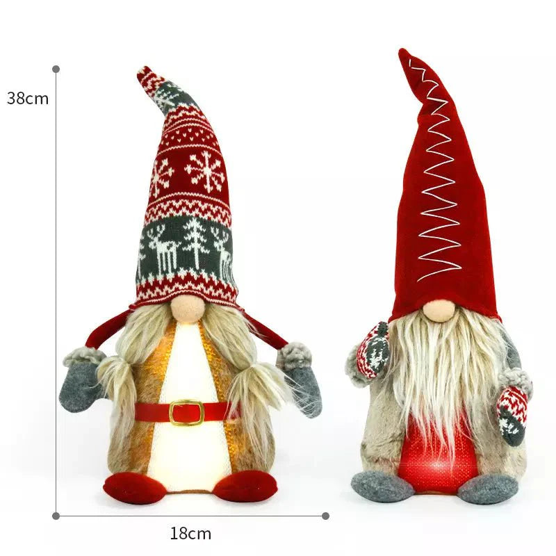 Christmas Lighted Sitting Gnome (Set of 2)