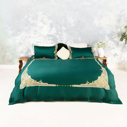 Vienna Green Duvet Cover Set (Egyptian Cotton)