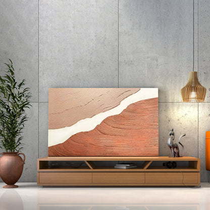 Terracotta Texture Minimalist Abstract Boho Canvas Art
