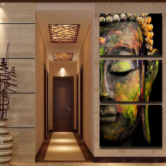 3 PCS BUDDHA CANVAS