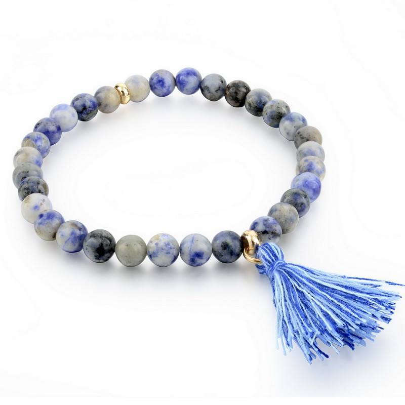 NATURAL STONE TASSEL BRACELET