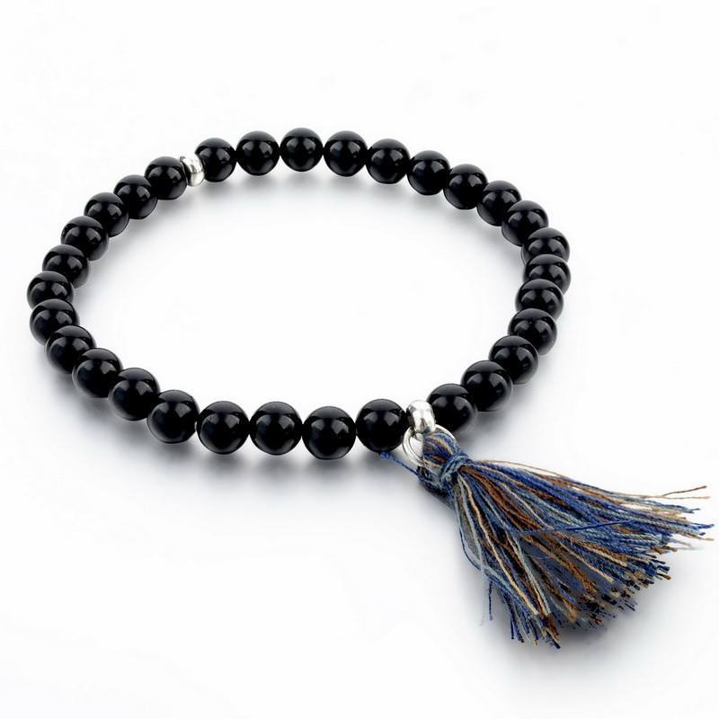 NATURAL STONE TASSEL BRACELET