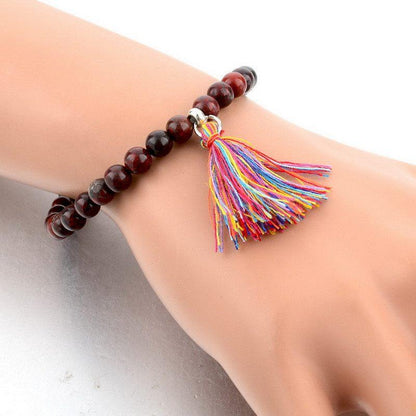 NATURAL STONE TASSEL BRACELET