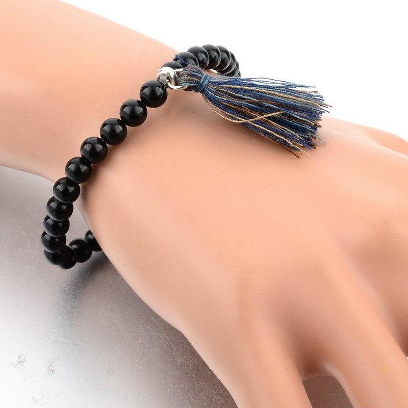 NATURAL STONE TASSEL BRACELET