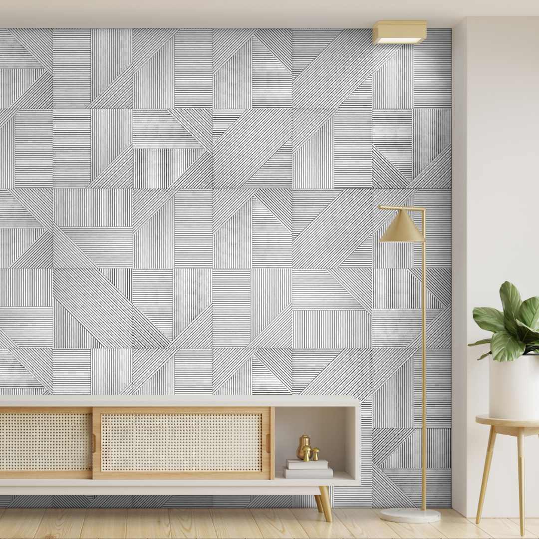 Euclid Painted Wooden Wall Panel