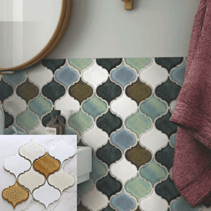 Arabesque Lantern Pattern Mosaic Tile