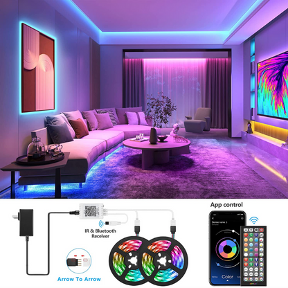 100 Ft LED Lights For Bedroom With Remote Color Changing LED Strip Lights