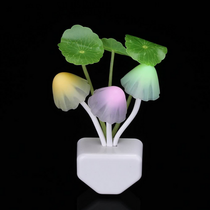 Sensor LED Night Light, Color Changing Plug-in LED Mushroom Dream Bed Lamp