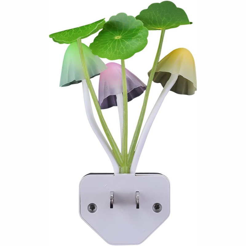 Sensor LED Night Light, Color Changing Plug-in LED Mushroom Dream Bed Lamp