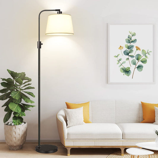 Dimmable Floor Lamp, 1000 Lumens LED Edison Bulb Included, Arc Floor Lamps For Living Room Modern Standing Lamp With Shade, Tall Lamps For Living Room Bedroom Office Dining Room