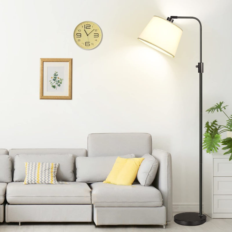 Dimmable Floor Lamp, 1000 Lumens LED Edison Bulb Included, Arc Floor Lamps For Living Room Modern Standing Lamp With Shade, Tall Lamps For Living Room Bedroom Office Dining Room