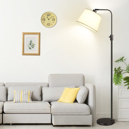 Dimmable Floor Lamp, 1000 Lumens LED Edison Bulb Included, Arc Floor Lamps For Living Room Modern Standing Lamp With Shade, Tall Lamps For Living Room Bedroom Office Dining Room