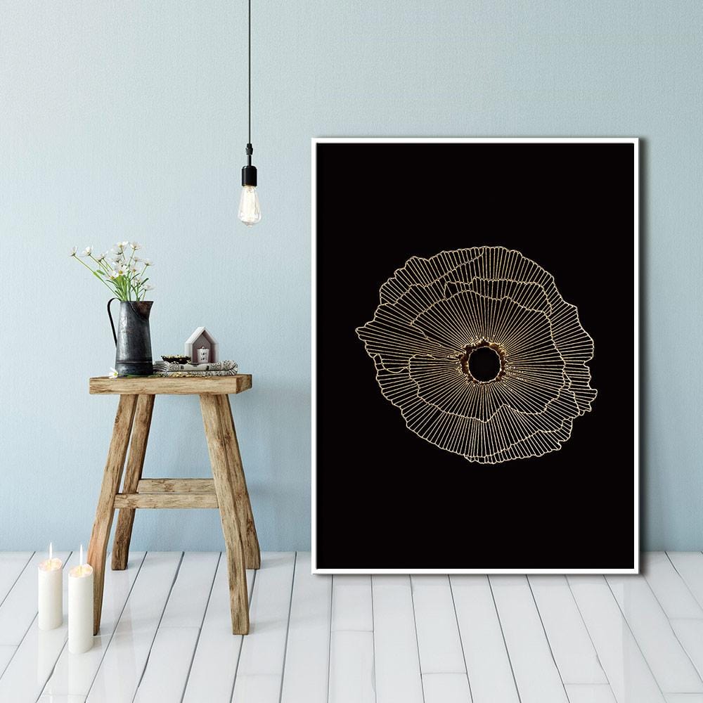 Dark Crater Stretched Canvas