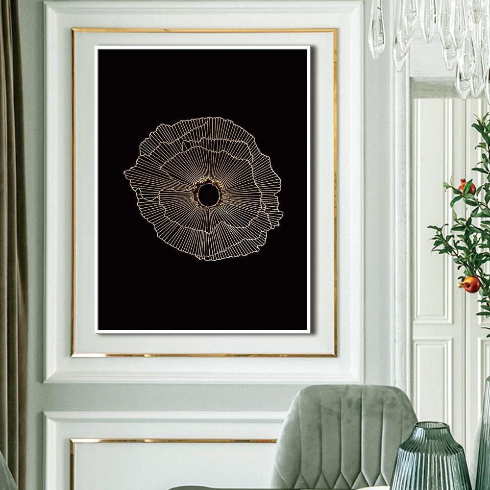 Dark Crater Stretched Canvas