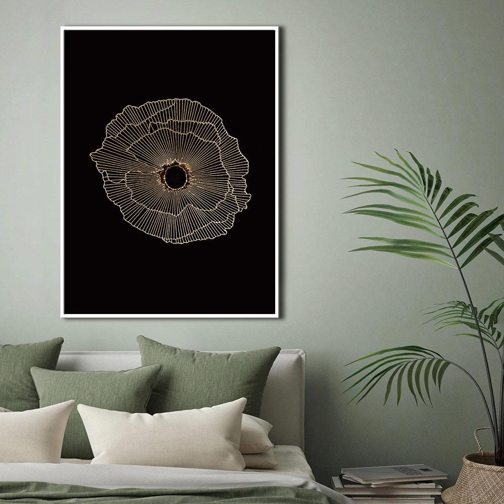 Dark Crater Stretched Canvas