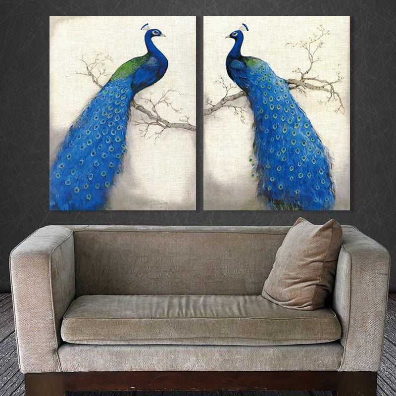 Pavo Peacock Stretched Canvas