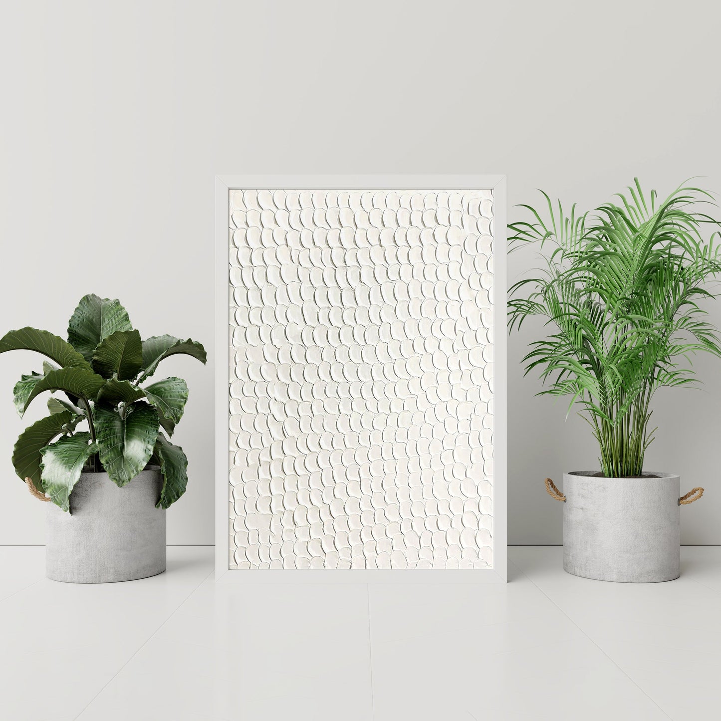 White Texture Painting Spackle Art Abstract Texture Canvas