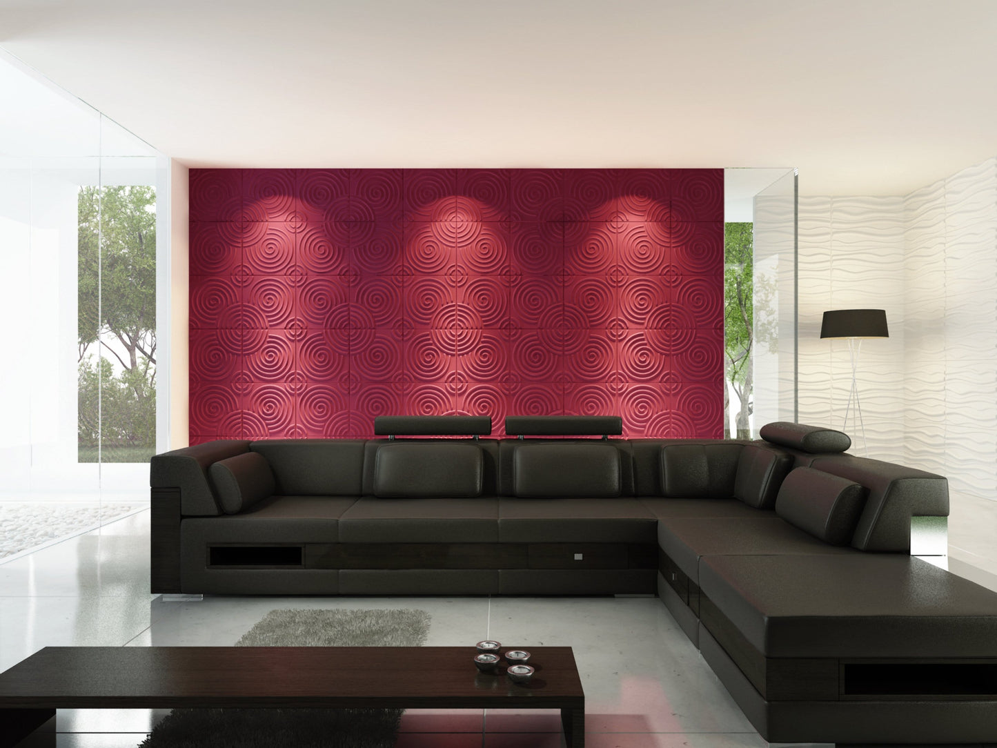 Hypnotized Square 3D Wall Panel