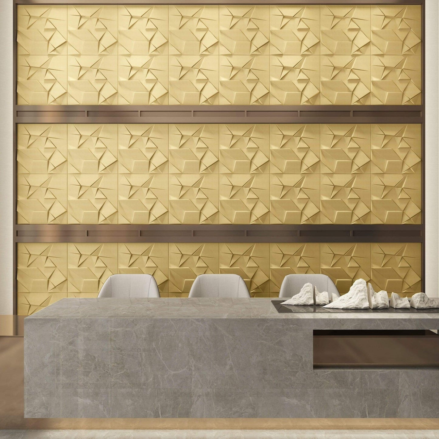 Origami Square 3D Wall Panel