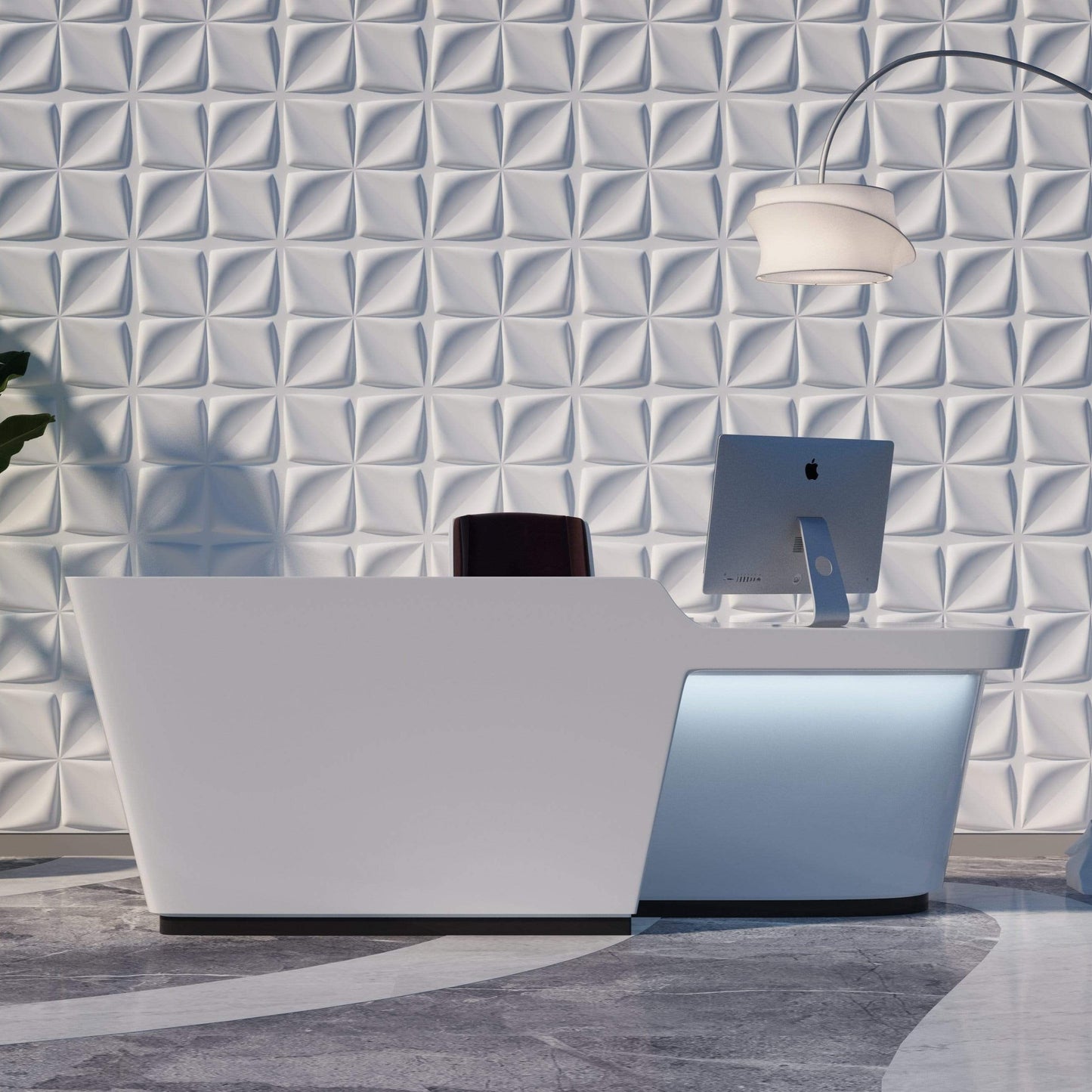 Floral Square 3D Wall Panel