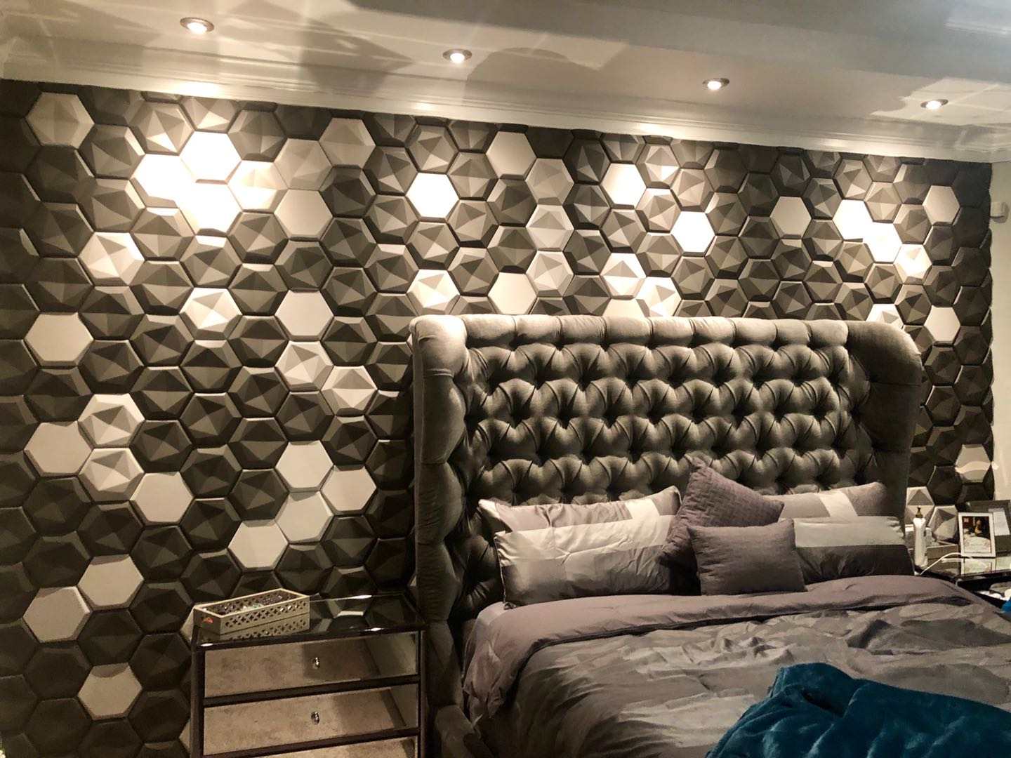 Inverted Hexagon 3D Wall Panel