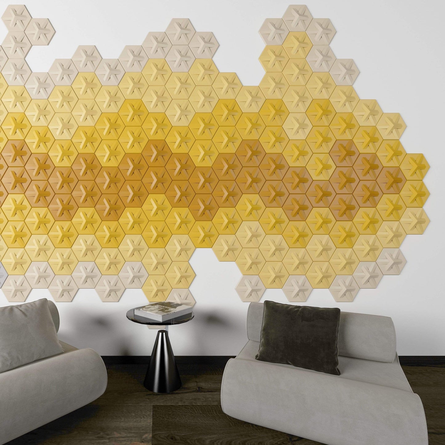 Asterisk Hexagon 3D Wall Panel