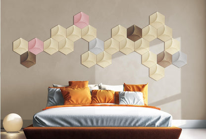 Cubed Hexagon 3D Wall Panel