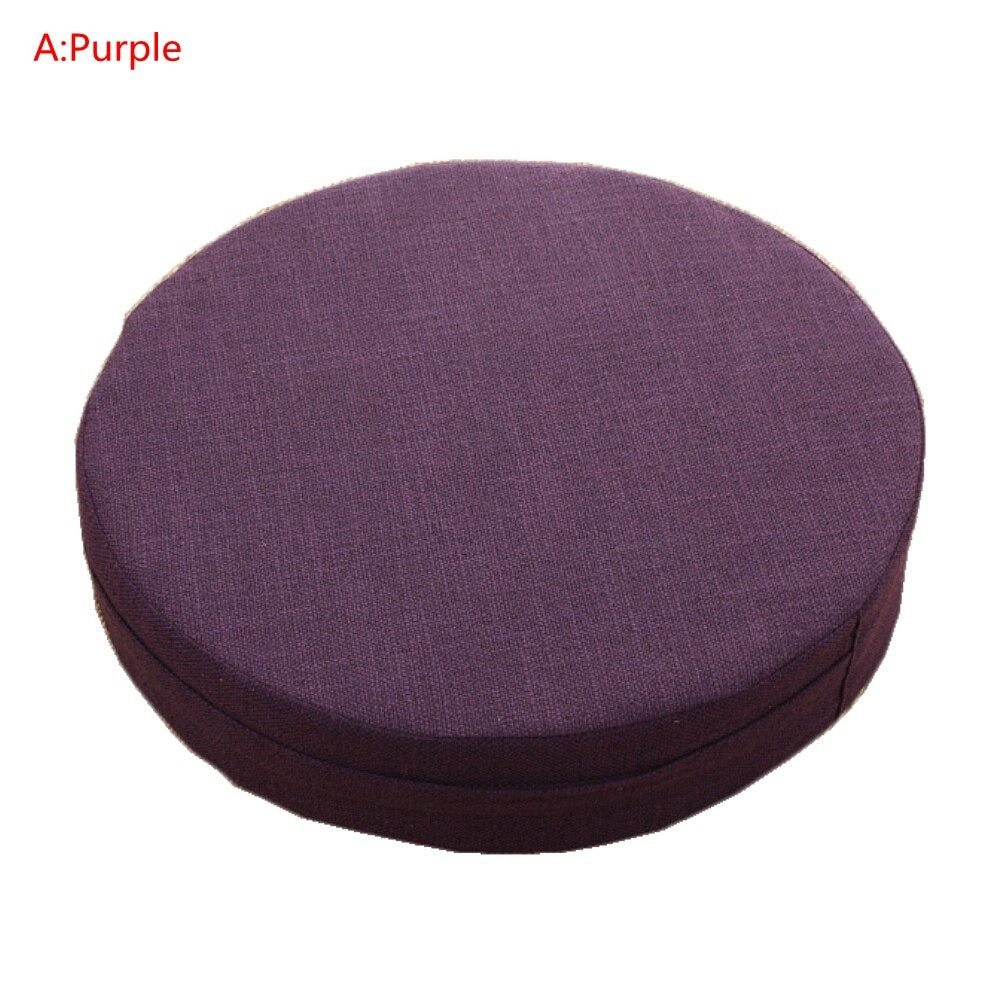 Round Linen Seat Cushion